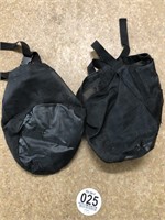 Tag #25 Two Nylon Black Feed Bags
