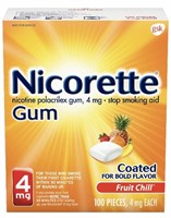 New Nicorette 4 mg Nicotine Gum to Quit Smoking -