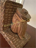 Antique Wooden Bookends
