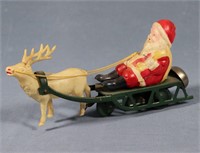 Tin & Celluloid Santa Claus Windup Toy