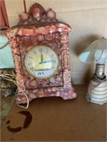 Vintage Resin Clock & Deco Lamp
