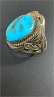 Vntg Sterling Turquoise Ring Jewelry sz 8-10?
