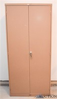 Brown Metal 2-Door Utility Cabinet