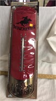 Winchester tin thermometer. 
25” tall