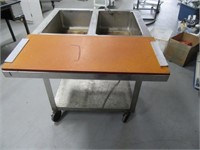 30" Stainless Freestanding 2tank Steam Table Elec.