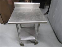 24" Stainless Steel 2tier Workstation Table Cart