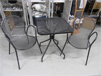 3pc 24" Metal Patio~Bistro Table~Chair SET 1o11