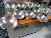 Lot (10) Stainless 10" Mixing Bowls 3of3