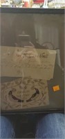 Antique framed Ephrim Westgo Paperwork 1773???