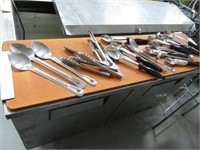 Lot (20) NSF Stainless Kitchen Utensils Spoons~ETC