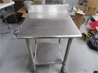 24" Stainless NSF 2tier Table Cart on Wheels