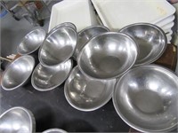 Lot (10) Stainless 10" Mixing Bowls 1of3