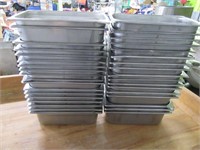 Lot (35) 7"x13" Stainless Steam Table Insert Pans