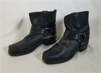 Black Leather Boots W Vulcan Sole, Size 10?