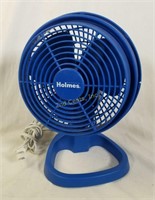 Holmes Desk Fan Blue Plastic Oscillating