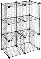 AmazonBasics 6 Cube Grid Wire Storage Shelves