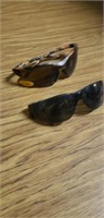 2 pair of sunglasses camo and safety