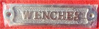 Wenches Chromed Aluminum Plaque 1 1/4 X 5 1/2"