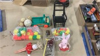 Lot of miscellaneous toys including rocking chair