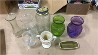 Lot of glass vases