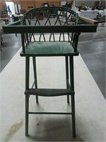 Vintage wooden doll high chair