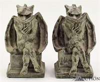 The Bookworm Gargoyle Bookends Statues