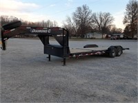 Diamond C Gooseneck Hitch Tilt Trailer W/TITLE