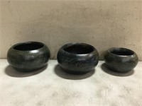 3 Clay Pots/Bowls