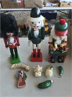 Group of Winter Nutcrackers & Decorations