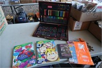 Group of Art Supplies (Crayons, Coloring Books,