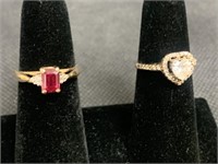 Two 10kt Gold  Rings