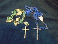 PAIR OF VINTAGE ROSARIES