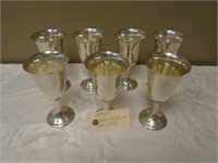 7 ALVIN STERLING SILVER WINE GOBLETS