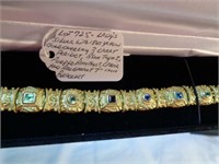 SILVER/18KT GOLD OLAY 3 CT MULTI-GEM BRACELET