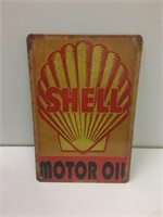 Shell Motor Oil New 8" x 12" Metal Sign