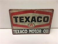 Texaco Motor Oil New 8" x 12" Metal Sign