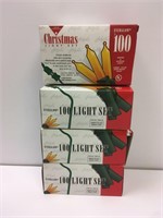 4 100ct Amber Christmas Light Sets