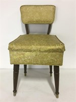 Vintage yellow lift up sewing chair