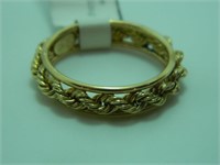 Large  Gold Rope Band Ring