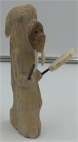 Spirit dancer carved from Oosicks with ivory and b