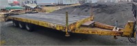 1975 Homemade Tri-axle flatbed trailer.  16' bed.