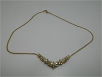 Yellow Gold Necklace w/ Approx 3CTW Diamonds