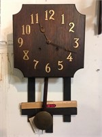 Wall clock. Mission Style Oak - Tested