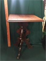 Lamp/Plant Stand - Victorian Walnut Table