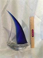 Murano glass sailboat. See pictures for details