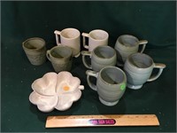 Nine (9) pieces of Frankoma Pottery