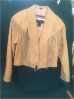 Ladies Tan suede Jacket - Size Large