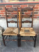 Ladder back chairs - They look like English Oak