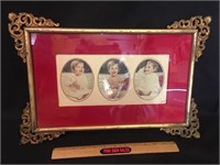 Picture Frame/Corner decorations are brass