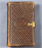 Excellent 1843 Embossed Leather Bound Bible